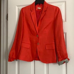 J. Crew Bright Orange Blazer